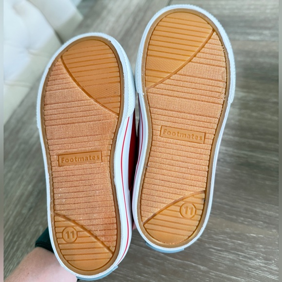 FootMates Kids Bright Red Sneakers (Drew) - Picture 6 of 9